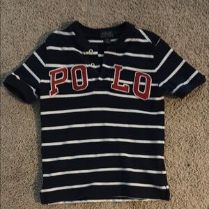 Polo by Ralph Lauren Blue and Red Striped Polo Shirt